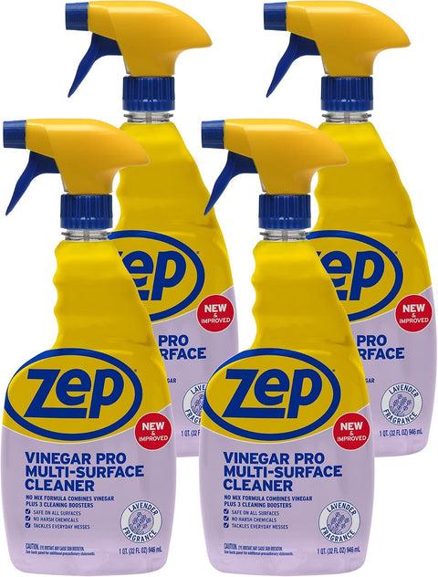 Zep All-Purpose Cleaner With Vinegar - 1 Gallon (Case of 4) R48410 - Gentle for Everyday Use