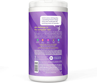 Method All-Purpose Cleaning Wipes French Lavender Multi-Surface Compostable 70 Count (Pack of 3)