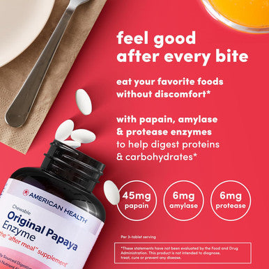 American Health Original Papaya Enzyme 250 Count