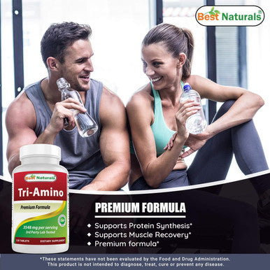 Best Naturals Tri-Amino with L-Arginine L-Ornithine L-Lysine 120 Tablets ( Improved Formula)
