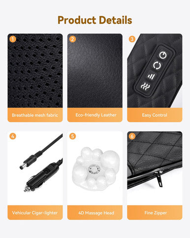 Knqze Neck Massager With Heat Neck Massager For Pain Relief Deep Tissue 4D Deep Tissue Kneading Massage For Back Leg Full Body Muscle Pain Relief Ergonomic Design Ideal For Women Men Not Cordless