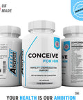 Conceive for Him Fertility Supplement for Men - Vitamins & Minerals Plus Key nutrients for Male Fertility 60 Capsules