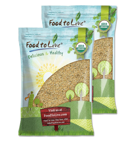 Food to Live Organic Powerful Flax and Hemp Seeds Blend, 8 Ounces Non-GMO Mix of Raw Hemp Hearts and Cold-Milled Golden Flaxseeds, Vegan, Kosher, Bulk. Rich in Omegas. Perfect for Salads and Smoothies