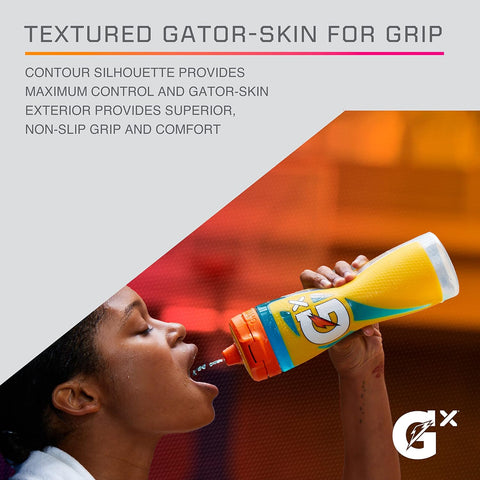 Gatorade Gx Hydration System NonSlip Gx Squeeze Bottles & Gx Sports Drink Concentrate PodsGray
