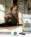 Amazing Herbs Whole Spectrum Black Seed Ultimate, Vegetarian Capsules - Olive Leaf & Garlic Extracts Plus Ginger & Cayenne, Gluten Free, Non Gmo, Vegan - 100 Count