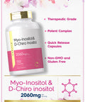 Carlyle Myo-Inositol & D-Chiro Inositol 2060Mg | 150 Capsules | Non-Gmo, Gluten Free Supplement