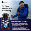 Zinc 50Mg High Strength - Zinc Tablets With Copper, Pure Zinc Supplements Contributes Towards The Immune System, Bone Health And Fertility, Vegan, Non-Gmo, Made In Uk By Leaf 120 Tablets