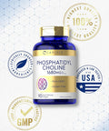 Carlyle Phosphatidyl Choline Supplement | 1680mg | 90 Quick Release Softgels | Non-GMO & Gluten