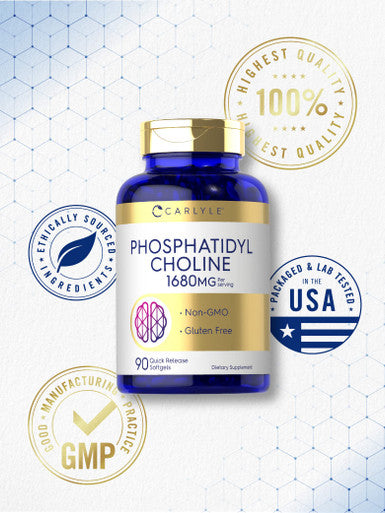 Carlyle Phosphatidyl Choline | 1,680Mg | 90 Quick Release Softgels | Non-Gmo & Gluten Free Supplement