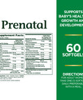 Nature's Bounty Prenatal Multivitamin Supports Baby'S Healthy Growth And Development With 200Mg Dha 60 Softgels