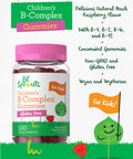 Carlyle Kids B Complex Gummies | 100 Count | Vegan | Natural Peach Raspberry Flavor | Non-Gmo, Gluten Free | By Lil' Sprouts