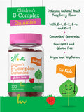 Carlyle Kids B Complex Gummies | 100 Count | Vegan | Natural Peach Raspberry Flavor | Non-Gmo, Gluten Free | By Lil' Sprouts