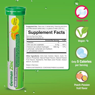 T&D German Immun Boost Package 60 Servings - Vegan, Zero Sugar - Drink Effervescent Tablets - Vitamin C, Zinc, Multivitamin Pharma - Made In Germany