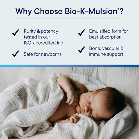 BIOTICS RESEARCH Bio K Mulsion Liquid Vitamin K Drops 500 mcg/S Vitamin K1 phytonadione for Adults VIT K Supplement Strong Bones Heart Health Blood Clotting Support 1 fl oz