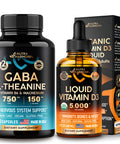 NUTRAHARMONY Organic Vitamin D3 Drops & Gaba With L-Theanine Capsules