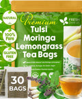 FreshDrinkUS, Premium 75 Mulberry Leaf Tea Bags, 100% Natural & Pure from Mulberry Leaves. Loose Leaf Herbal Tea. Made with Natural Material Tea Bags. No Sugar, No Caffeine, No Gluten, Vegan.