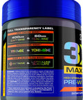 USN 3XT Max Pre-Workout Supplement Powder for Energy, Endurance and Pump, Drink Mix, Nitric Oxide, Citrulline, Caffeine, Zero Creatine, Pineapple Mango, 6.4 Oz