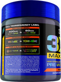 USN 3XT Max Pre-Workout Supplement Powder for Energy, Endurance and Pump, Drink Mix, Nitric Oxide, Citrulline, Caffeine, Zero Creatine, Pineapple Mango, 6.4 Oz