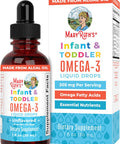 Maryruth Organics Infant and Toddler Omega-3 Liquid Drops by | 200mg DHA and 2mg EPA Per Serving | Overall Wellness and Healthy Development | Unflavored | 1 Fl Oz