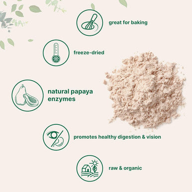 Micro Ingredients Organic Papaya Powder 8oz | 100% Natural Fruit Powder | ze-Dried Papayas Source | No Sugar & Additives | Great Flavor for Drinks Smoothie & Beverages | Non-GMO & Vegan Friendly