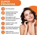 Aitnaturals Super Primrose - 1300mg (120 Softgels) Rich in GLA (Gamma-Linolenic Acid) Cold-Pressed Hexane | Menopause Hormonal Balance & Skin Health Support PMS Relief Heart Health Support