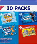 Nabisco Team Favorites Variety Pack, OREO Mini, CHIPS AHOY! Mini, Teddy Grahams Honey & Barnum's Animal Crackers, 30 Snack Packs