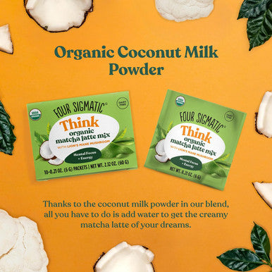 Four Sigmatic Matcha Latte | Mushroom Matcha Packets | Ceremonial Grade Matcha Lion'S Mane Maitake & Moringa | 20Mg Caffeine | 0.21 Ounce | Pack Of 10