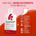 Healthycell Heart & Vascular Health Daily Liquid Supplement - Blood Pressure & Cholesterol Support With Beet Root Powder Resveratrol Coq10 Omega-3 & Vitamin K - 14 Gel Packs