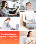 Comfier Rechargeable Back Massage Pad For Back Deep Tissue, Foldable Back Massage Chair Pad With Adjustable Intensity Shiatsu Back Massager With Heat, Gifts For Mom Dad Women Men