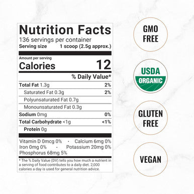 Deal Supplement Organic Sunflower Lecithin Powder 12oz Soy Plant Based Naturally Occurring Phosphatidyl Choline Lactation Supplement for Women Non-GMO