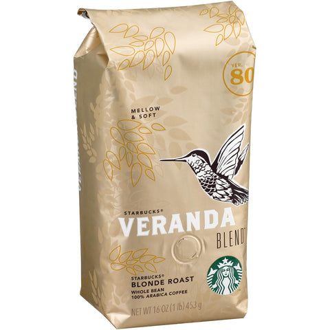 Starbucks Whole Coffee Beans, Starbucks Blonde Roast Hot or Iced Coffee, Veranda Blend, Six 12 oz BagsÃƒÂ¢Ã¢â€šÂ¬Ã¢â‚¬Â¹