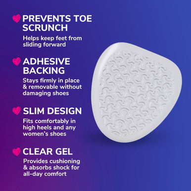Dr. Scholl's Ball of Foot Cushions for High Heels (One Size) // Relieve and Prevent Ball of Foot Pain with Discreet Cushions That Absorb Shock and Make High Heels More Comfortable