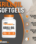Bulksupplements.Com Krill Oil 1000Mg Softgels - Krill Oil Supplement, Antarctic Krill Oil, Dha Supplements - Krill Oil Omega 3, 2 Krill Oil Softgels Per Serving (1000Mg), 120 Softgels