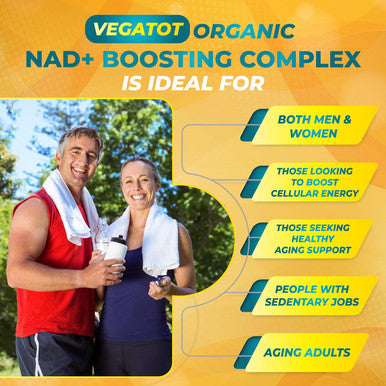 Vegatot Nad+ Boosting Complex - Nad Supplements For Women & Men 15-In-1 Formula With Resveratrol Turmeric Quercetin Rosemary Bilberry Sage Green Tea