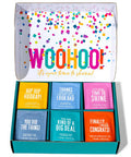 Thoughtfully Gourmet Congratulations Tea Set Tea Sampler Includes 6 Flavors of Tea with Congratulatory Quotes Set of 90
