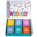 Thoughtfully Gourmet Congratulations Tea Set Tea Sampler Includes 6 Flavors of Tea with Congratulatory Quotes Set of 90