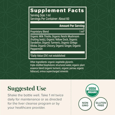 Global Healing Liver Health Natural Vegan Liquid Drops Supplement Supports Liver And Gallbladder Detox and Function Raw Herbal Extract For Best Absorption And Clean Cleanse 2 Fl Oz Tincture