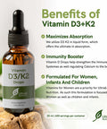 Vitamin D3 Drops with Vitamin K2 for Supreme Absorption. Immunity Booster - Vitamin D Drops for Adults, Children, Kids and Infants. Liquid Vitamin D with K2. Top Selling Liquid Vitamin Drops