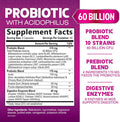 Nature'S Nutrition Probiotics 60 Billion CFU per Serving Probiotic with Prebiotics for Digestive & Immune Health Support for Women & Men - Nature's Supplement is Shelf Stable Soy Dairy & Gluten - 180 Capsules