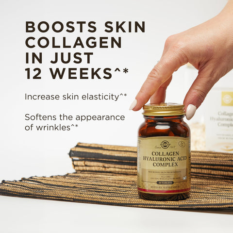 Solgar Collagen Hyaluronic Acid Complex 30 Tablets - Hydrolyzed Collagen Type 2 - Helps With Fine Lines & Wrinkles - Boosts Skin Collagen & Elasticity - Non-Gmo Gluten & Dairy Free 30 Servings