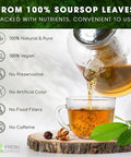 FreshDrinkUS, Premium 50 Mulberry Leaf Tea Bags, 100% Natural & Pure from Mulberry Leaves. Herbal Tea. Made with Natural Material Tea Bags. No Sugar, No Caffeine, No Gluten, Vegan.