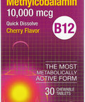 Natural Factors B12 Methylcobalamin Cherry 10000 mcg 30 Chewable Tablets