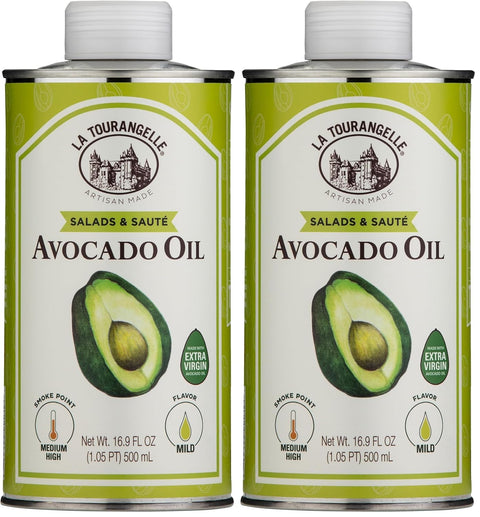 La Tourangelle Avocado Oil 16.9 Fl Oz, All-Natural, Artisanal, Great for Salads, Fruit, Fish or Vegetables, Buttery Flavor
