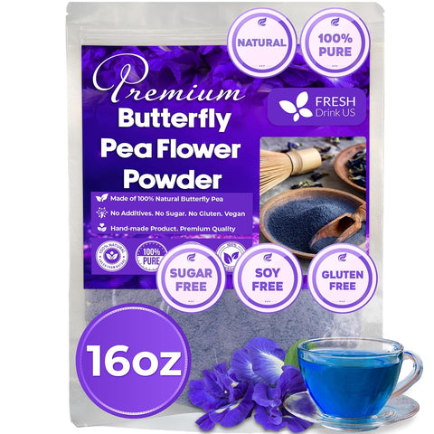 FreshDrinkUS, Premium 8oz Mulberry Leaf Powder, 100% Natural and Pure from Mulberry Leaves, Perfect for Tea, Smoothies, Baked Goods, Natural Food Coloring, No Additives, No Gluten, No Sugar, Vegan