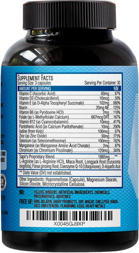 Male Fertility Supplement - Pre Conception For Him Boost Sperm Count, Motility Activator & Strength, Fertility Supplements For Men, Zinc, Folate Acid, Vitamins D,E.. Mens Prenatal Vitamins
