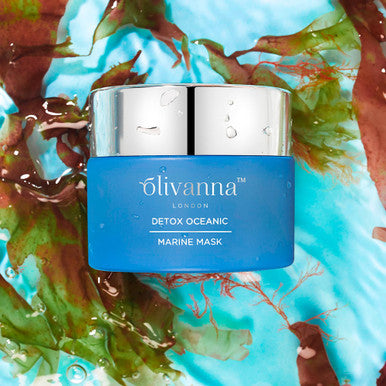Olivanna Detox Oceanic Marine - Active Charcoal Facial Mask for Blemishes and Breakouts - Rich in Antioxidants Vitamin C and E - 1.6 oz