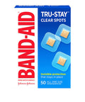 Band-Aid Brand Tru-Stay Clear Spots Bandages for Discreet First Aid (All One Size) -50 Count