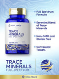 Trace Minerals | 200 Tablets | Full Spectrum Supplement | Non-Gmo & Gluten Free Complex | By Vital Trace