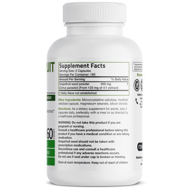 Bronson Grapefruit Seed Extract 500 Mg Per Serving Citrus Paradisi Supports Immune Health & Helps Maintain A Healthy Gastrointestinal Tract - Non-Gmo, 360 Vegetarian Capsules