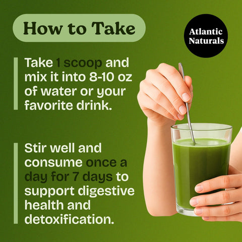 Atlantic Naturals Sea Moss 7 Day Detox Liver Gallbladder and Kidney Cleanse Support with Dandelion Root Milk Thistle Burdock Root Red Clover Chanca Piedra Pineapple Flavor Drink Mix (14 oz)